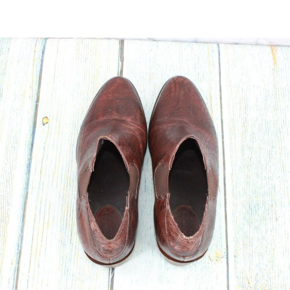 Wolverine Brown Leather Slip On Almond Toe Chelsea Ankle Boots Size 11 - Picture 7 of 9